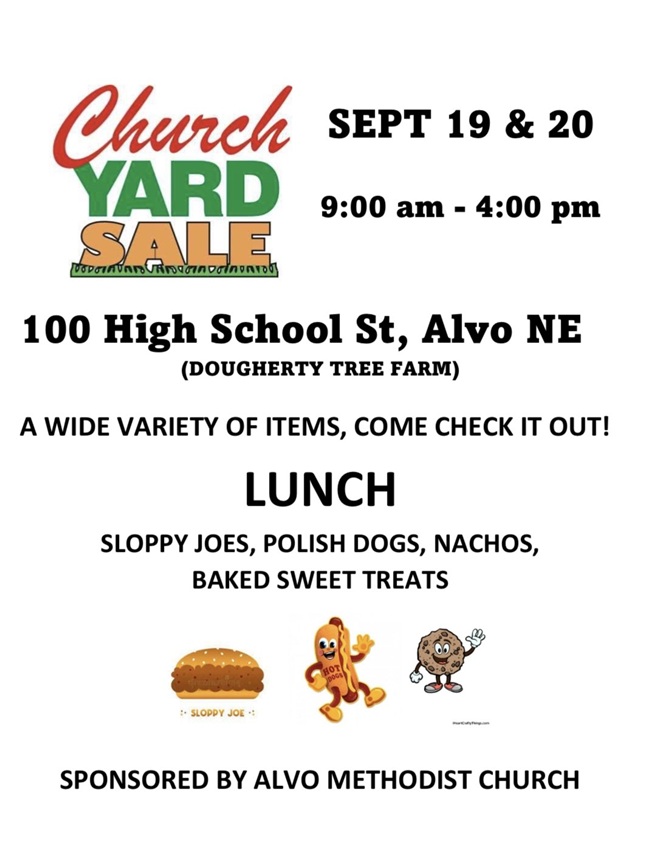 Alvo church yard sale