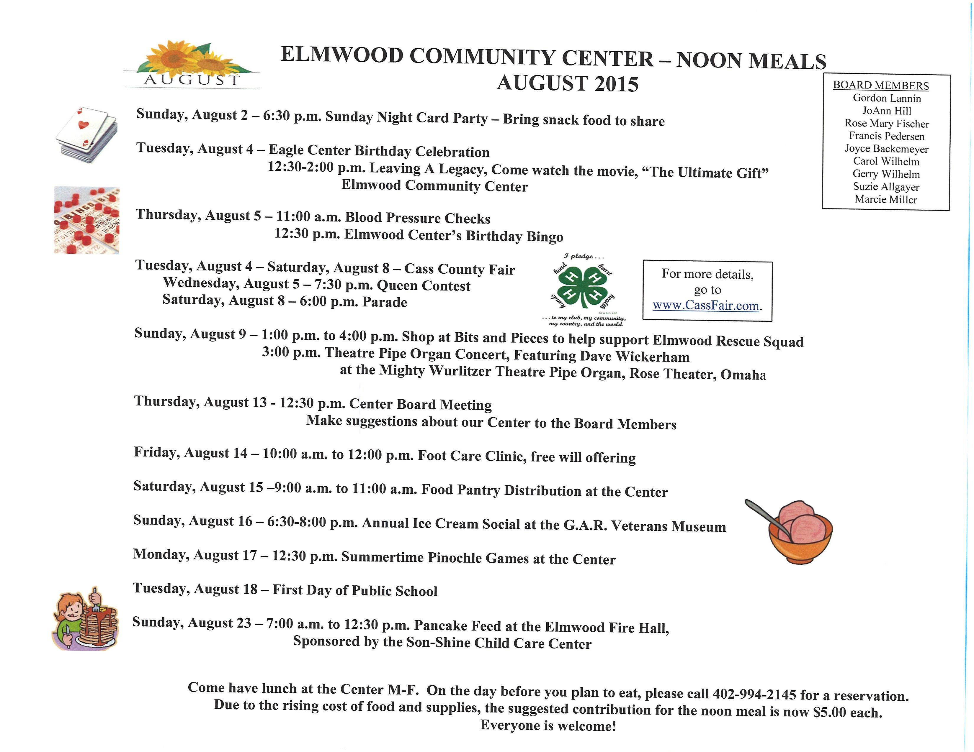 ECC August Schedulex