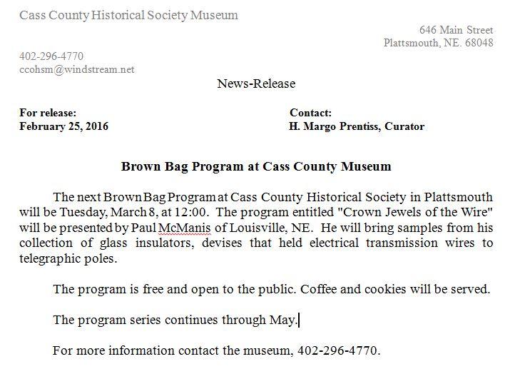 Museum brown bag