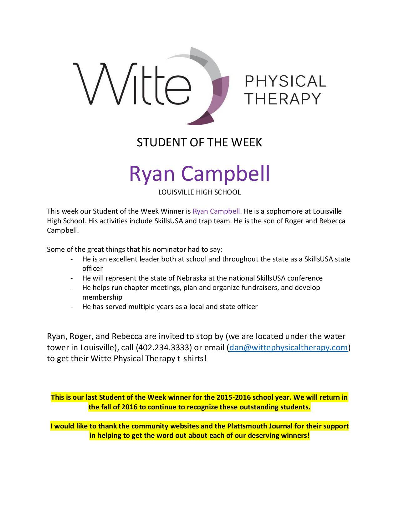 Student of the Week Selection page 001