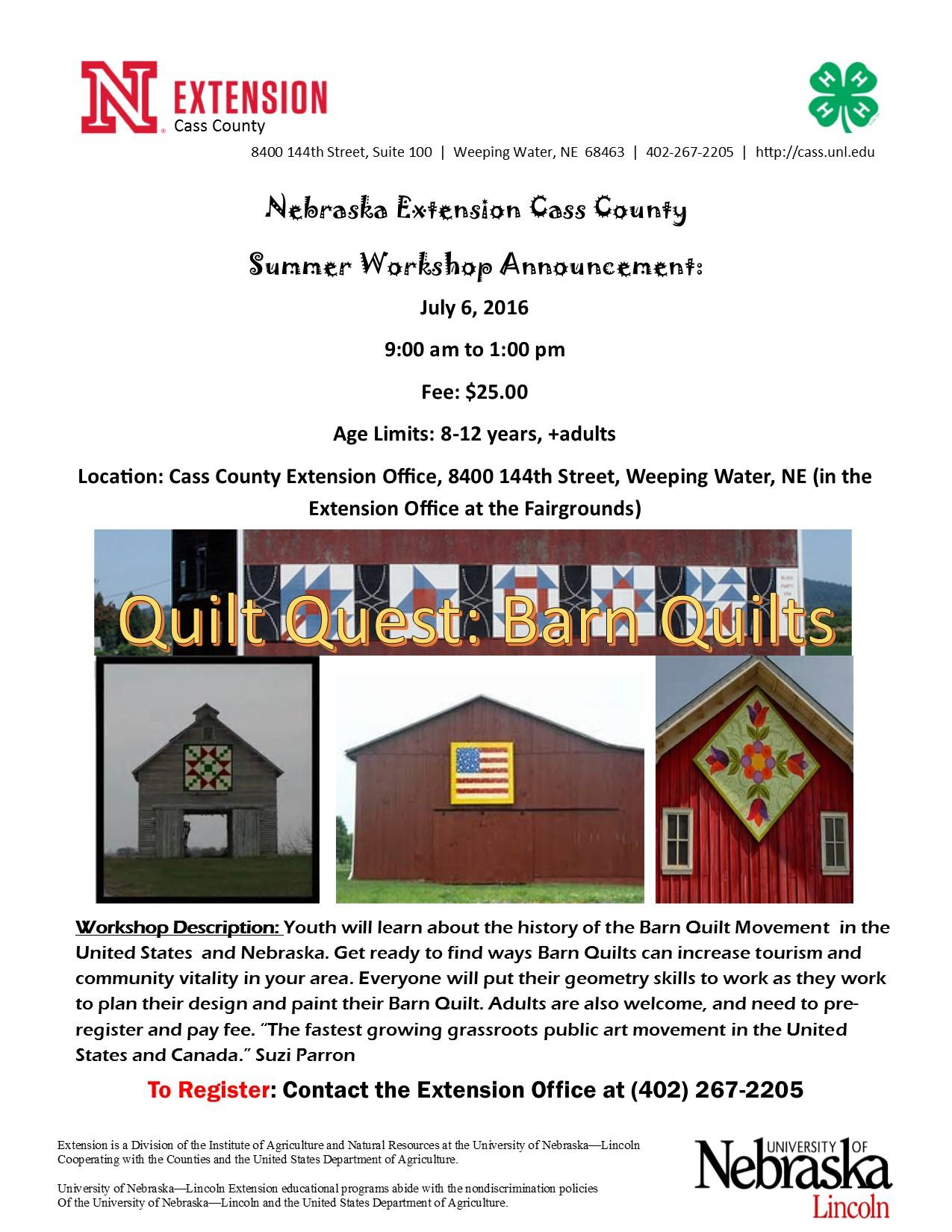 Barn Quilts flyer