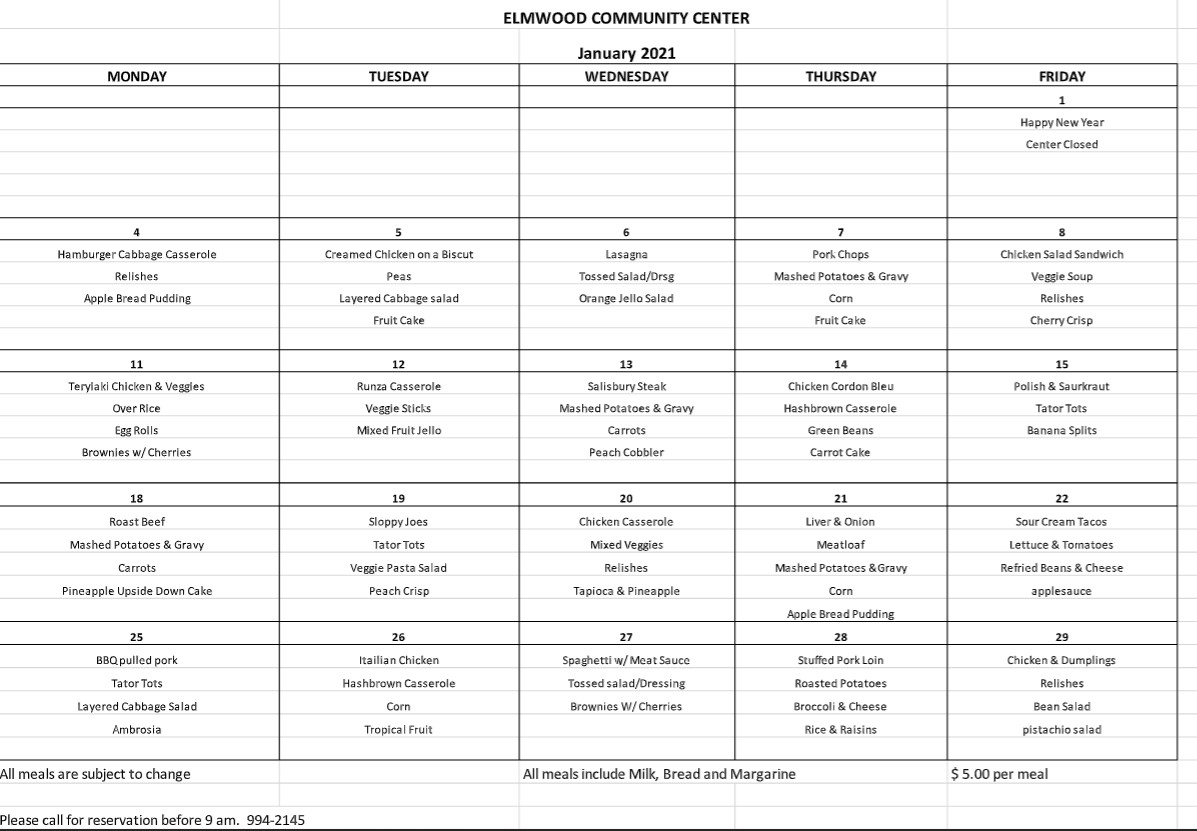 community center menu 02 2021