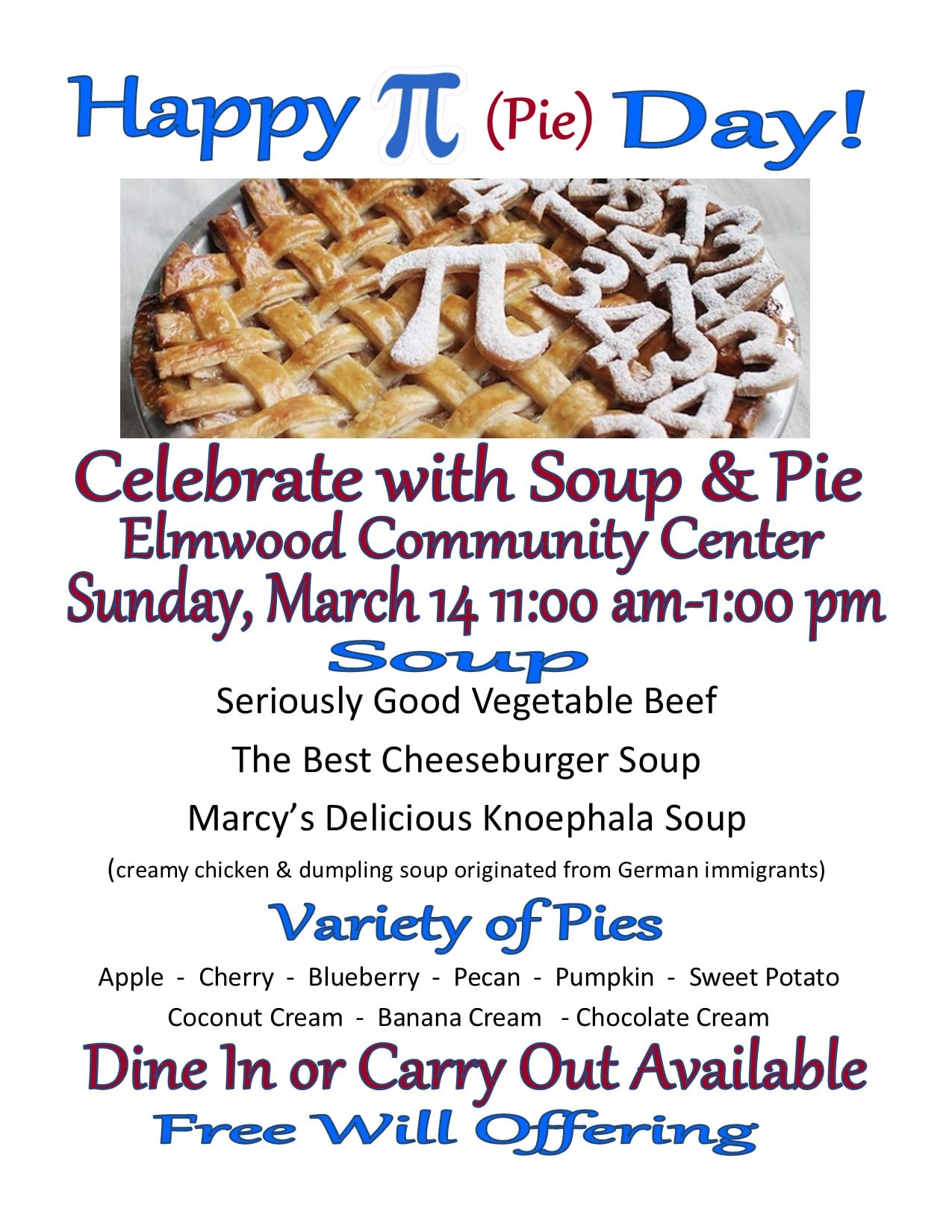 elmwood community center pie day