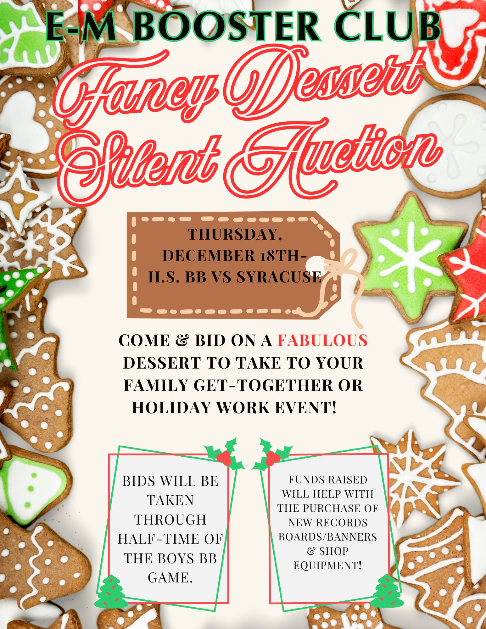 Booster Dessert Auction 2