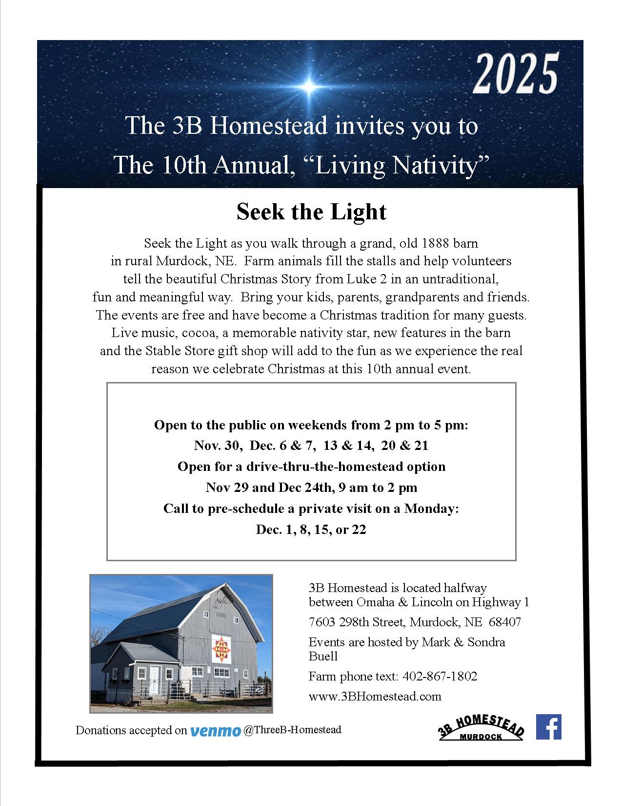 Seek the Light invitation flyer LN25