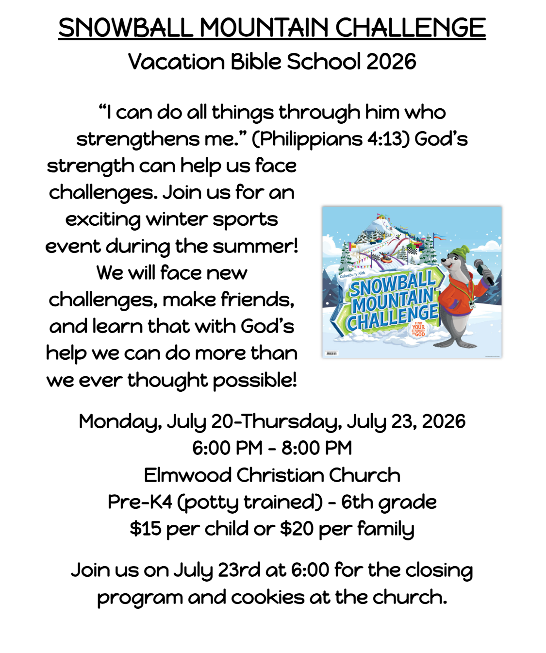 VBS Elmwood 2026