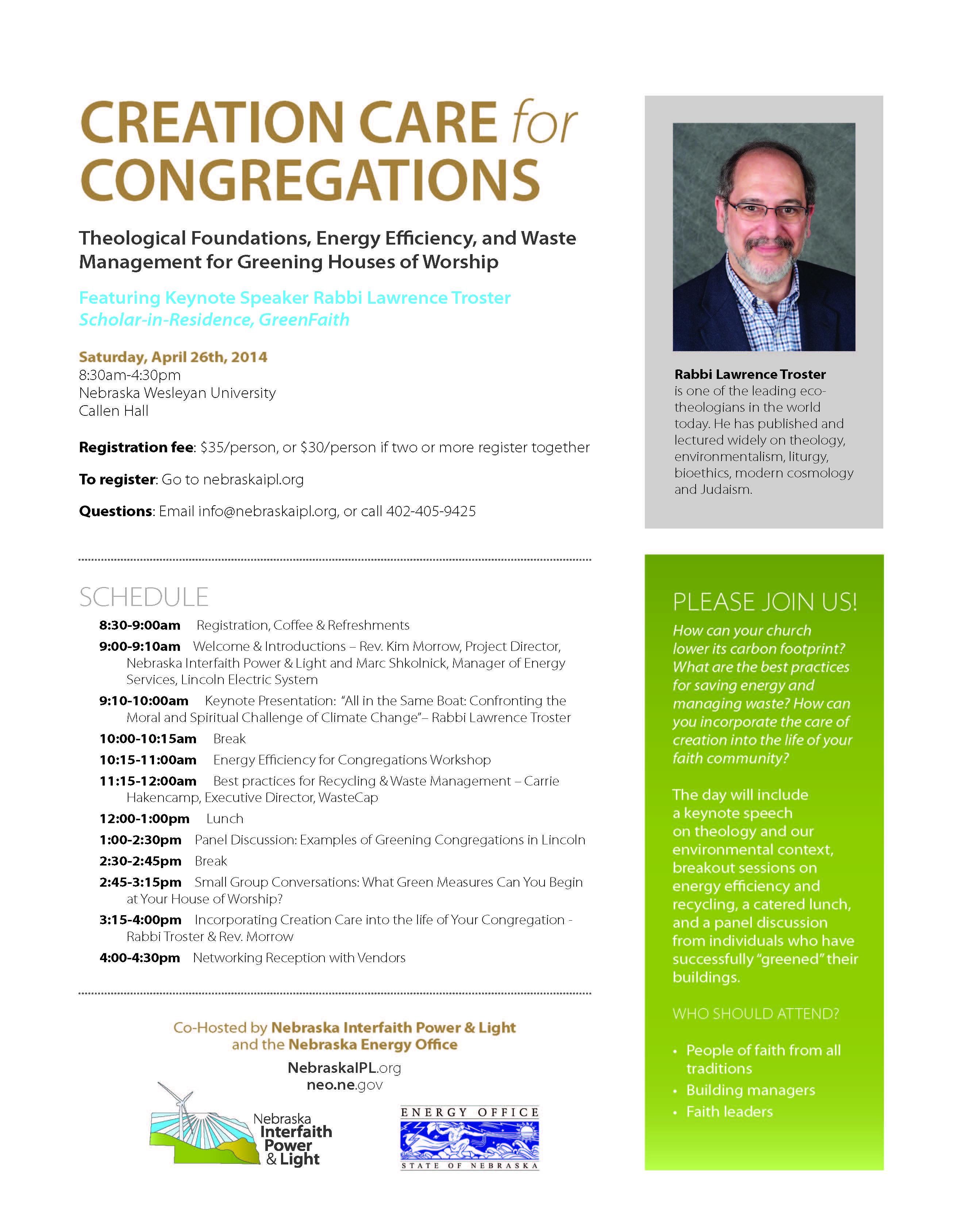 Creation Care Conference flyer