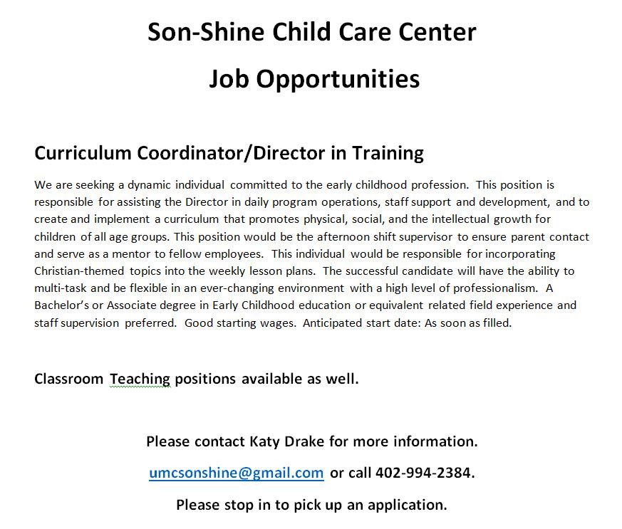 Sonshine job op