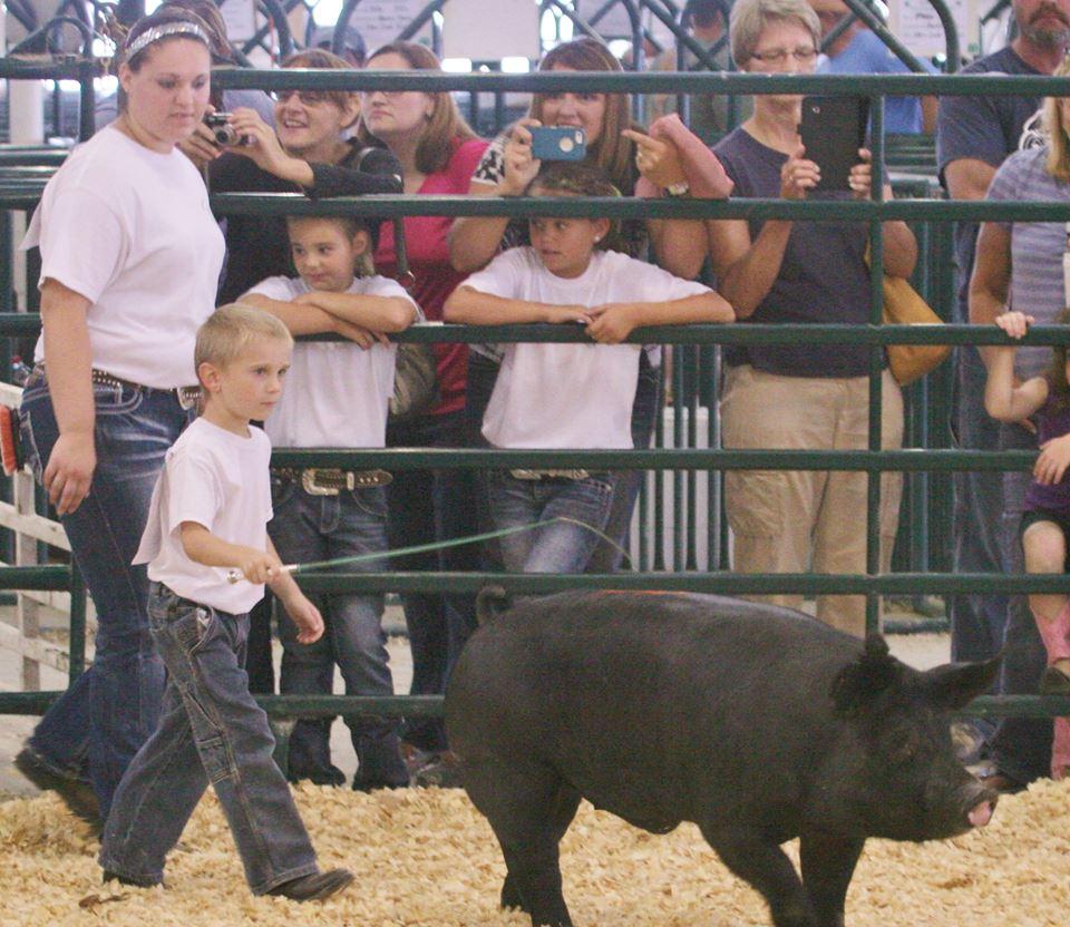 Charlie and Em and pig