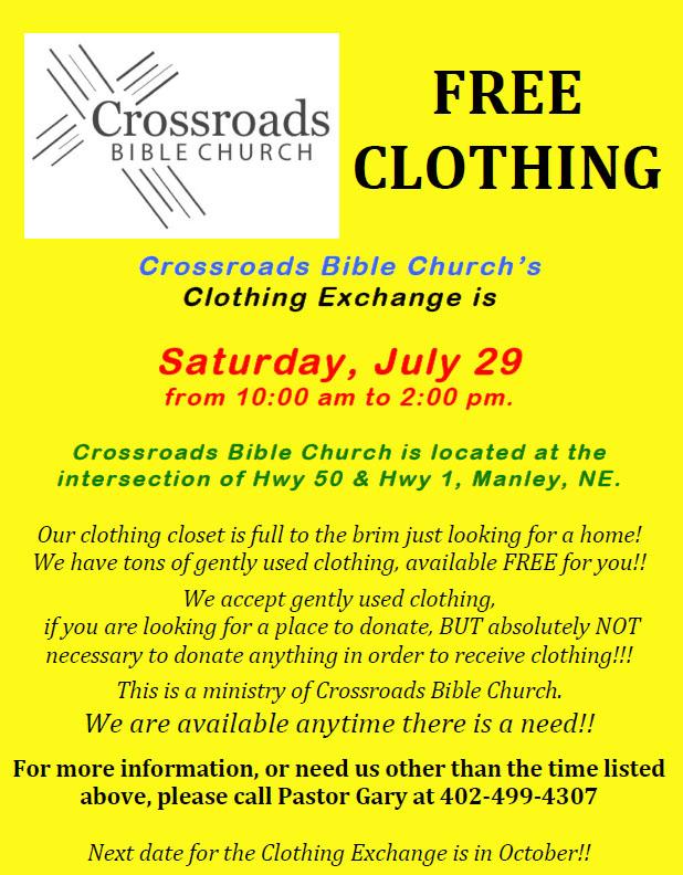 CrossroadsBibleChurch FreeClothing