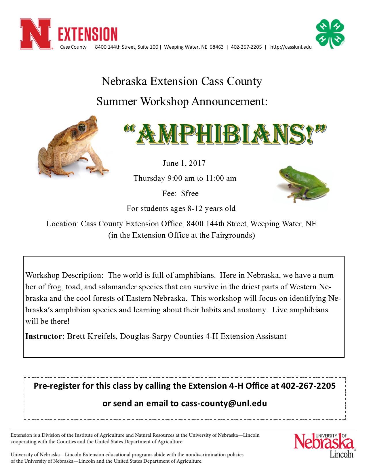 Amphibians workshop flyer 1