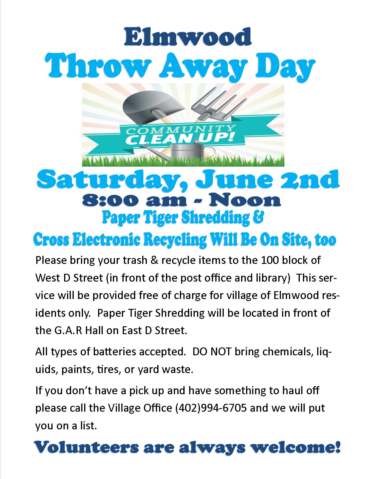 Elmwood Throw Away Day 1