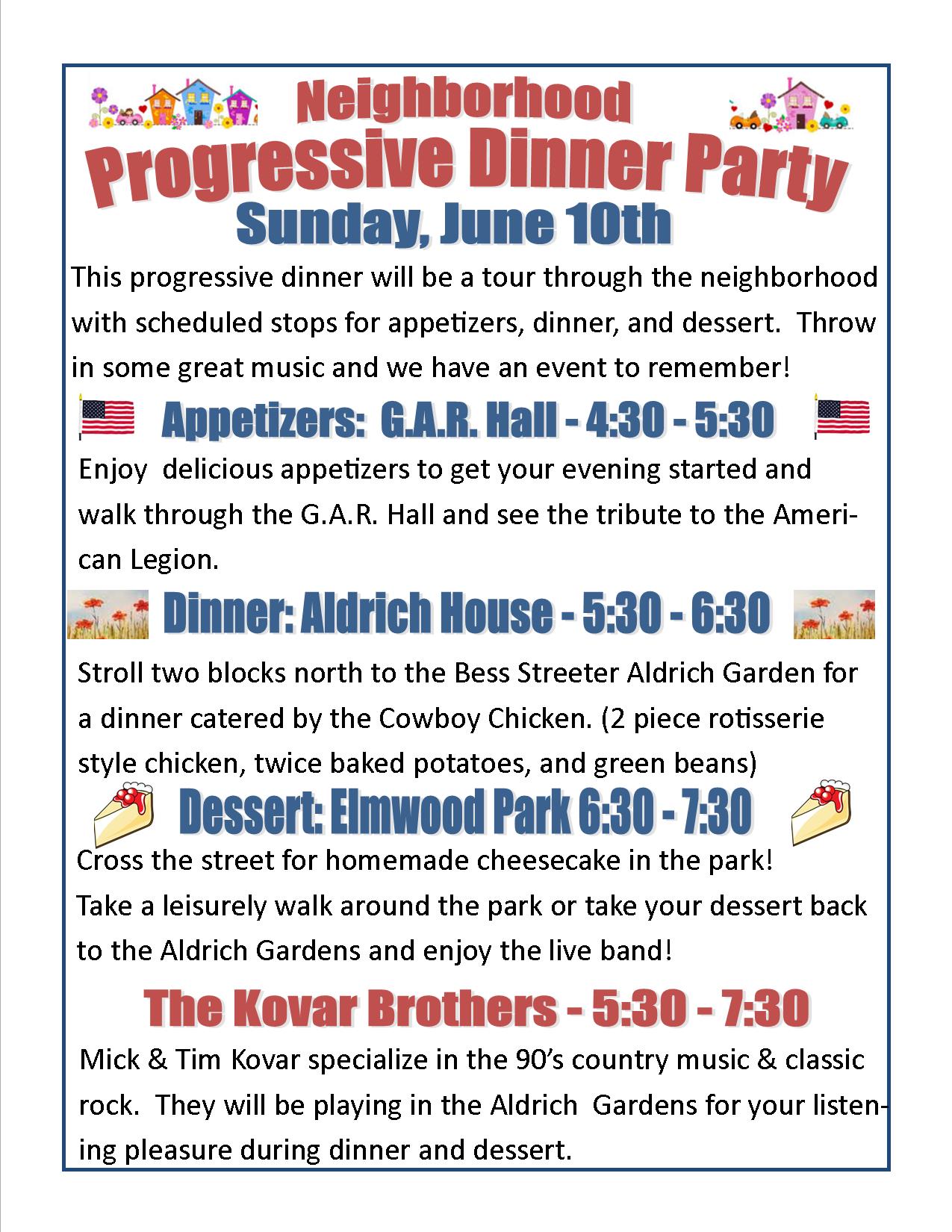 Progressive Dinner Flyer 2