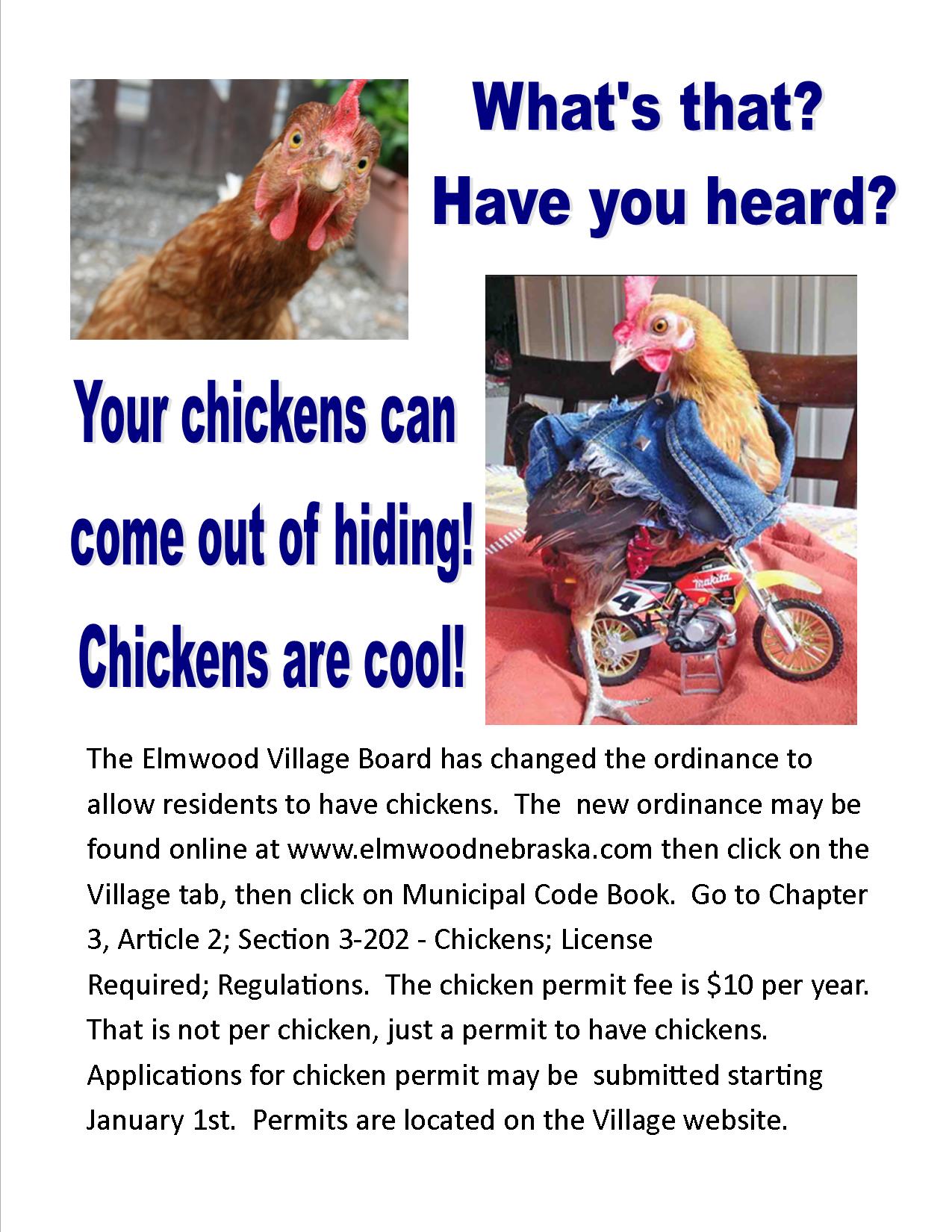 Flyer about Chickens