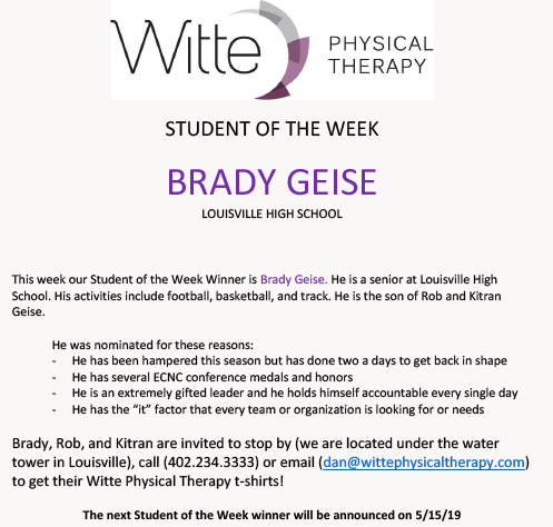 Student of the Week Selection 05082019