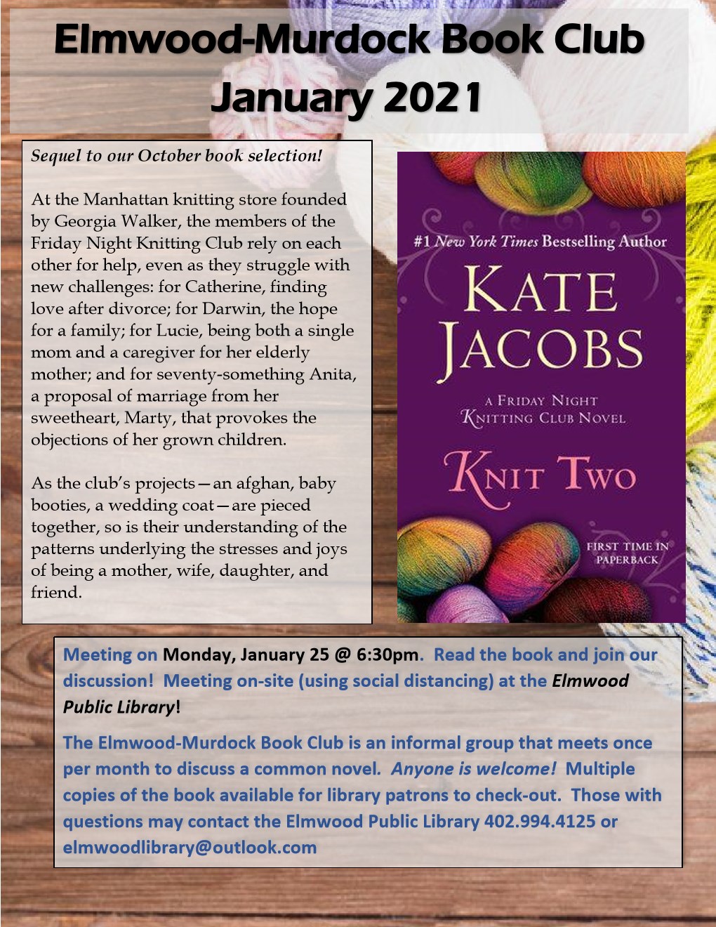 Library Book Club 120201Knitting Club