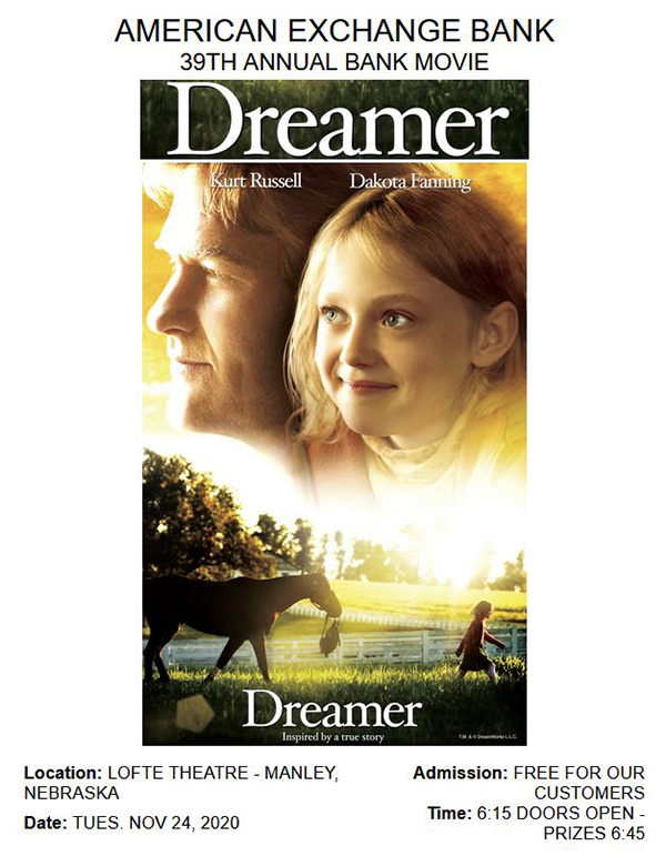 Dreamer Movie flyer 2020