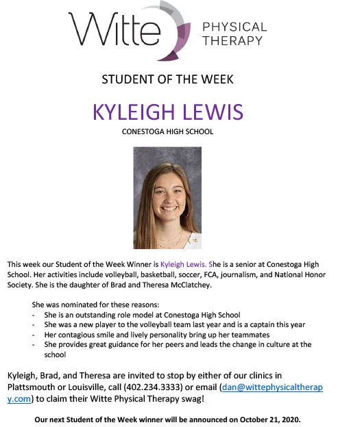 Student of the Week Selection 1014 2020