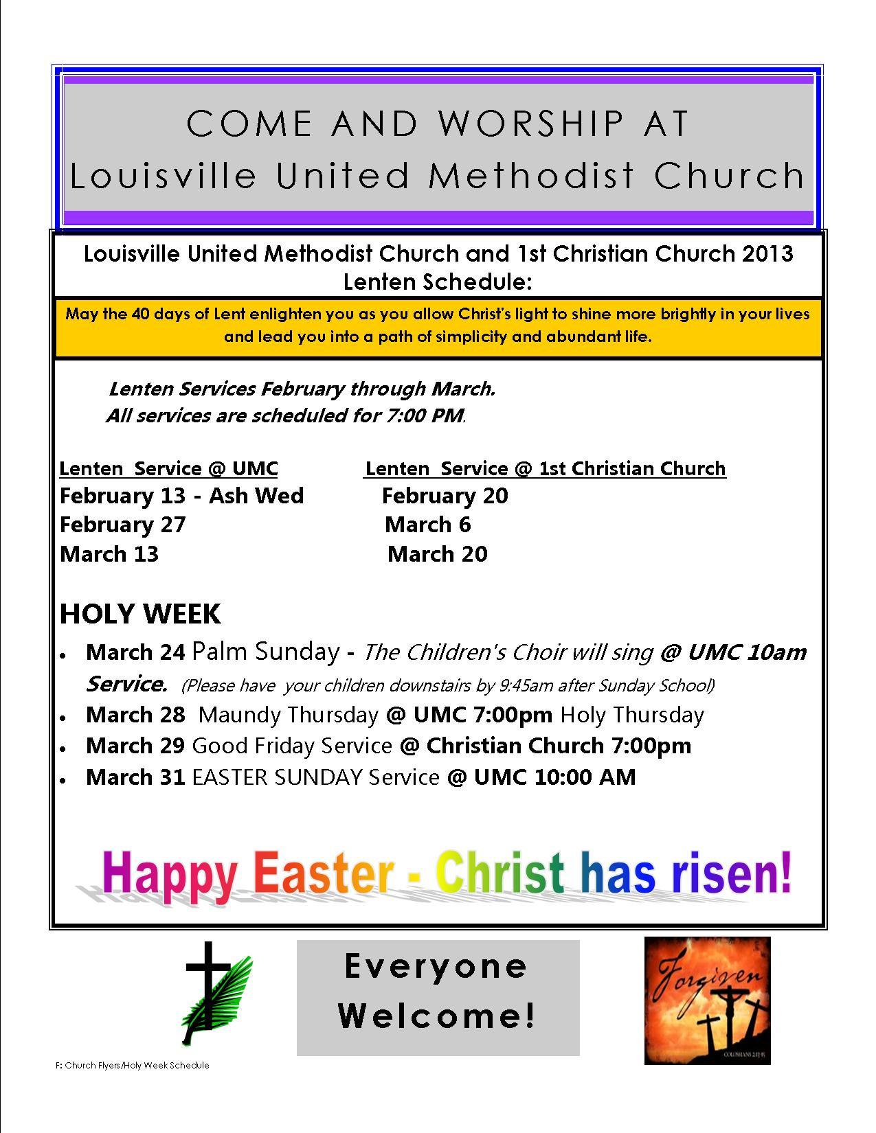 Holy Week_Schedule_2013