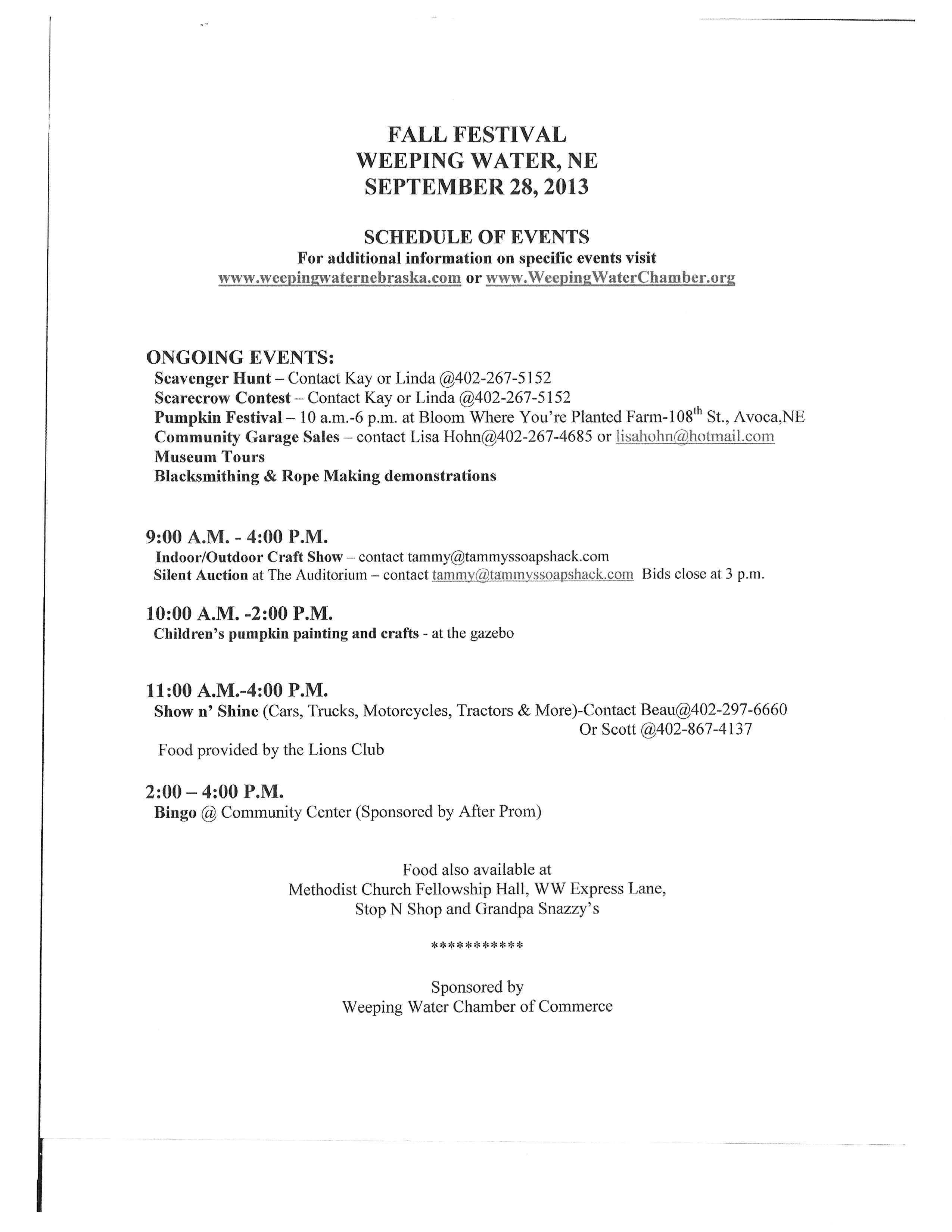 WW Schedule