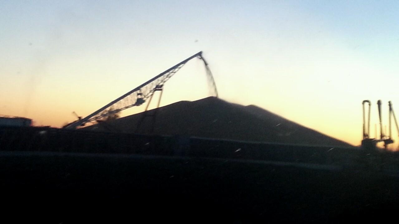Grain pile north of elmwood